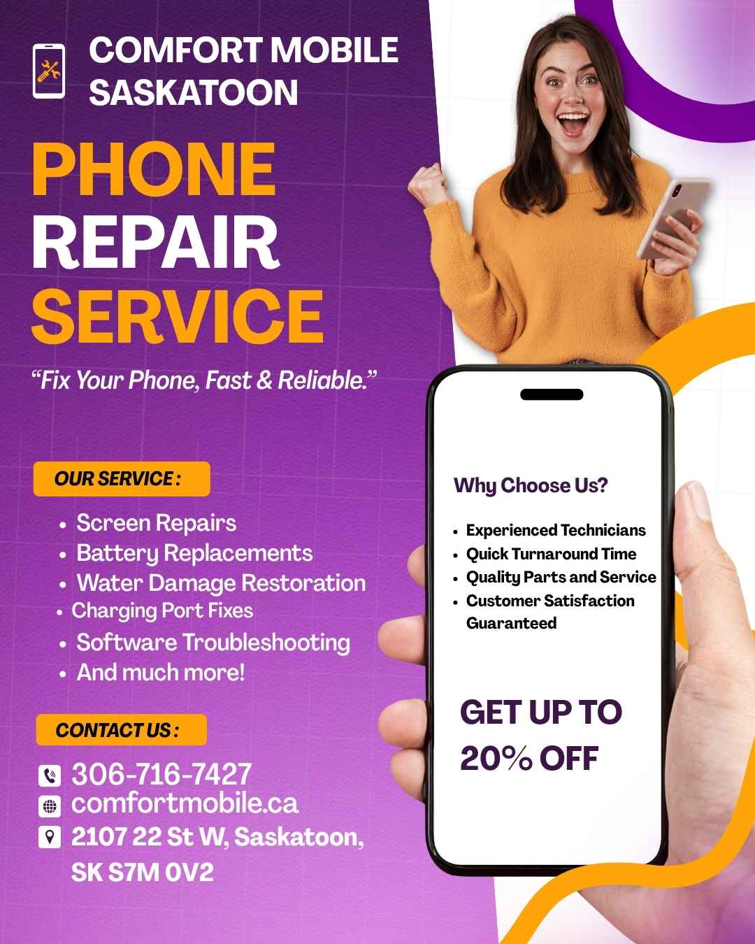 Cell Phone Repair North Saskatoon | Screens Fixed Fast